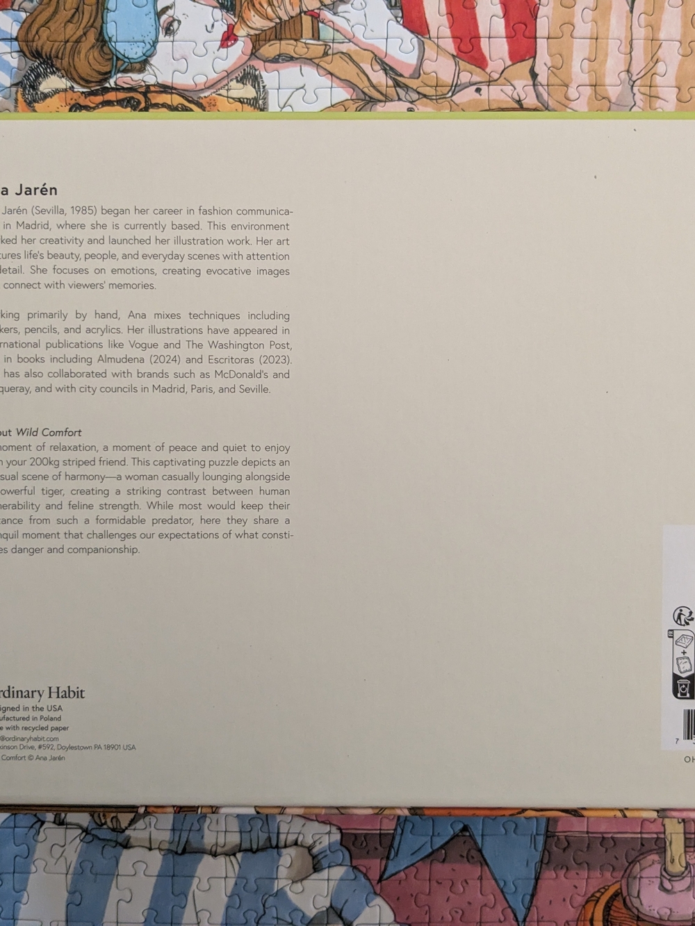 Ordinary Habit 1000 Piece Puzzle — Ana Jaren Wild Comfort - Picture 8 of 13